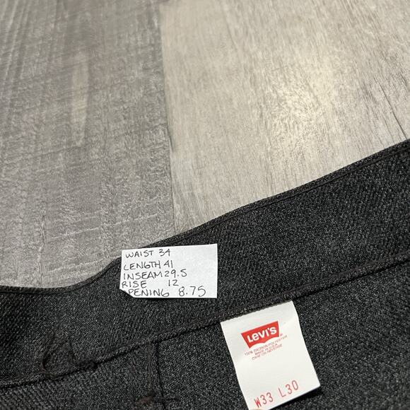 VTG Levis Sta Prest 517 Pants Salt Pepper Grey Rockabilly Dacron Trousers Sz 34 - Picture 7 of 7